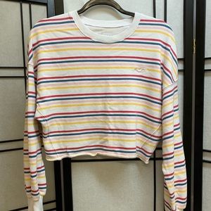 Hollister // striped long sleeve croptop